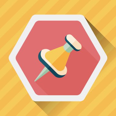 Uzun Gölge, eps10 ile itme PIN düz simgesi