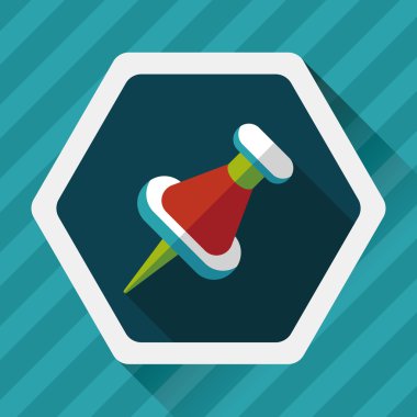 Uzun Gölge, eps10 ile itme PIN düz simgesi