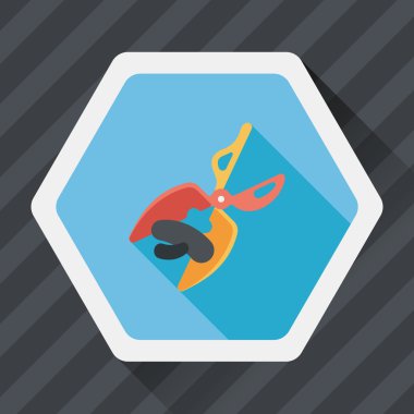 Uzun Gölge, eps10 ile evde beslenen hayvan makas düz simgesi