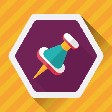 Uzun Gölge, eps10 ile itme PIN düz simgesi