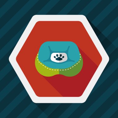 Uzun Gölge, eps10 ile evde beslenen hayvan yatak düz simgesi