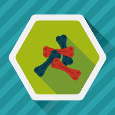 Uzun Gölge, eps10 ile evde beslenen hayvan kemik düz simgesi