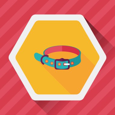 Uzun Gölge, eps10 ile evde beslenen hayvan köpek zincirleri düz simgesi