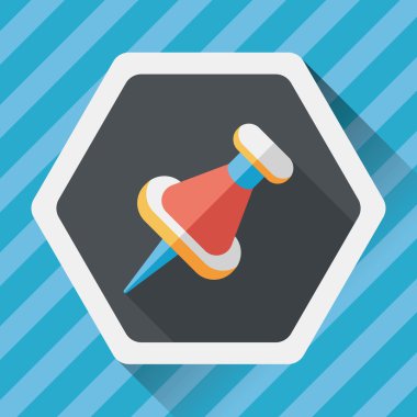 Uzun Gölge, eps10 ile itme PIN düz simgesi