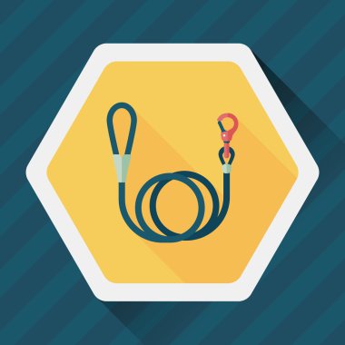 Evcil köpek uzun gölgeli düz simge, eps10