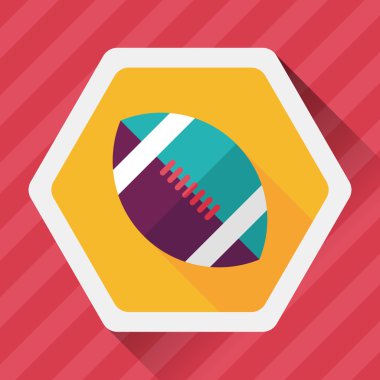 Amerikan futbolu uzun gölge, eps10 düz simgesi