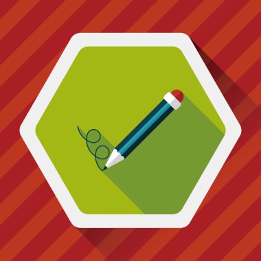 Uzun Gölge, eps10 kalem düz simgesi