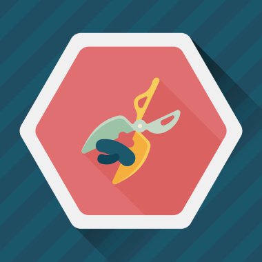 Uzun Gölge, eps10 ile evde beslenen hayvan makas düz simgesi