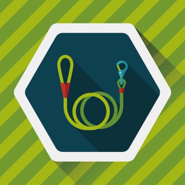 Evcil köpek uzun gölgeli düz simge, eps10