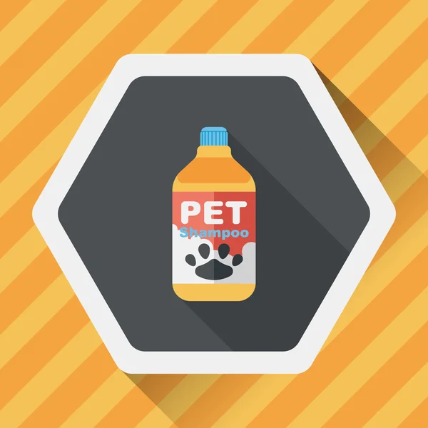 Pet shampoo flat icon with long shadow,eps10 — Stock Vector