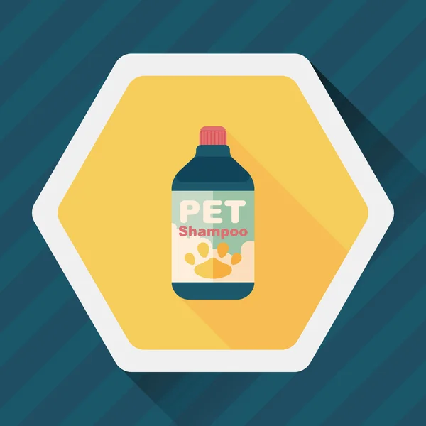 Pet shampoo flat icon with long shadow, eps10 — стоковый вектор