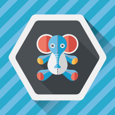 Uzun Gölge, eps10 ile fil bebek düz simgesi