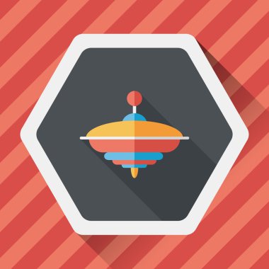 Uzun Gölge, eps10 Gyro düz simgesi