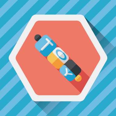 Uzun Gölge, eps10 ile tuğla oyuncak düz simgesi