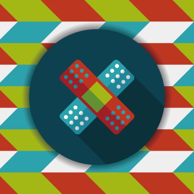 Uzun Gölge, eps10 tıbbi sargı düz simgesiyle