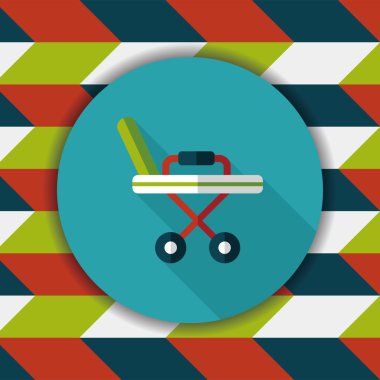 Uzun Gölge, eps10 ile hastane yatak düz simgesi