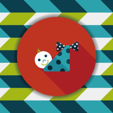 Bebek uzun gölge, eps10 düz simgesiyle