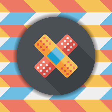 Uzun Gölge, eps10 tıbbi sargı düz simgesiyle