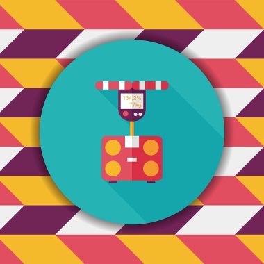 Uzun Gölge, eps10 ile ağırlık ölçek düz simgesi