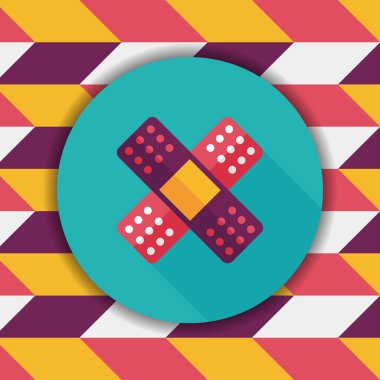 Uzun Gölge, eps10 tıbbi sargı düz simgesiyle