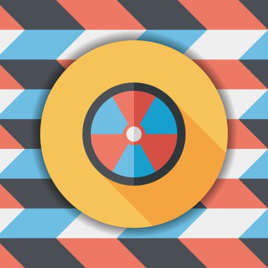 Uzun Gölge, eps10 radyasyon düz simgesiyle