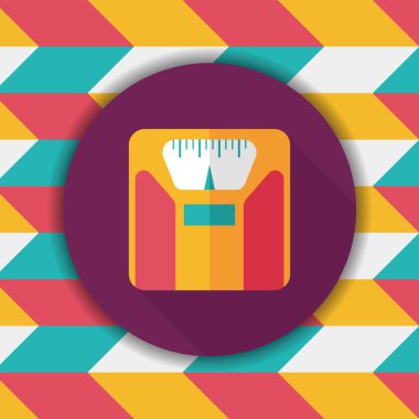 Uzun Gölge, eps10 ile ağırlık ölçek düz simgesi