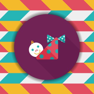 Bebek uzun gölge, eps10 düz simgesiyle