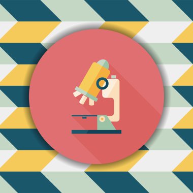 Uzun Gölge, eps10 ile mikroskop düz simgesi