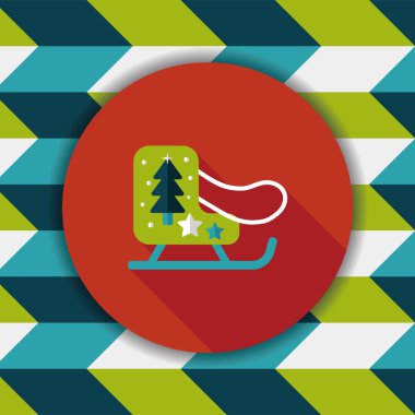 Uzun Gölge, eps10 ile Noel kızak düz simgesi