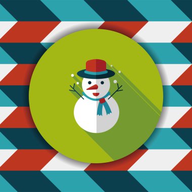 kardan adam düz simgesi ile uzun gölge, eps10