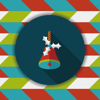 Uzun Gölge, eps10 ile Noel çanları düz simgesi