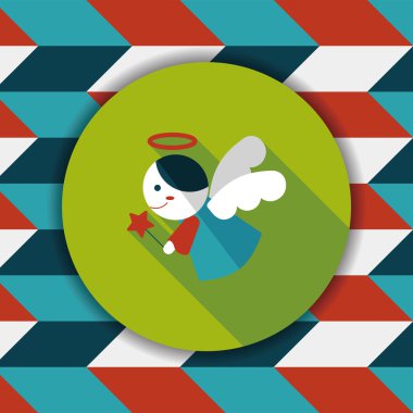 Angel uzun gölge, eps 10 düz simgesi