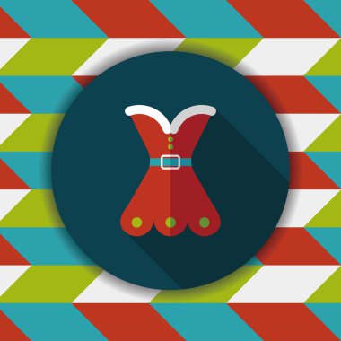 Noel elbise uzun gölge, eps10 düz simgesiyle