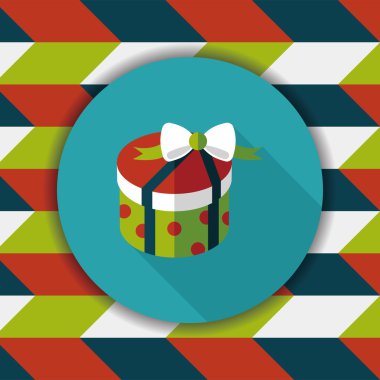 Uzun Gölge, eps10 hediye düz simgesi