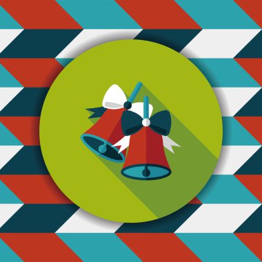 Uzun Gölge, eps10 ile Noel çanları düz simgesi