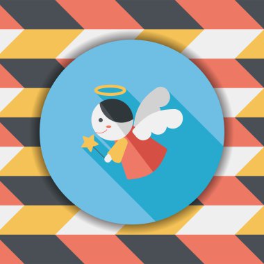 Angel uzun gölge, eps 10 düz simgesi