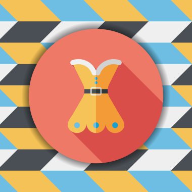 Noel elbise uzun gölge, eps10 düz simgesiyle