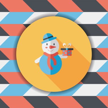 kardan adam düz simgesi ile uzun gölge, eps10