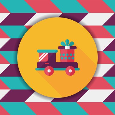 uzun gölge ile alışveriş sepeti düz simgesi