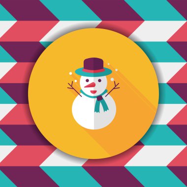 kardan adam düz simgesi ile uzun gölge, eps10