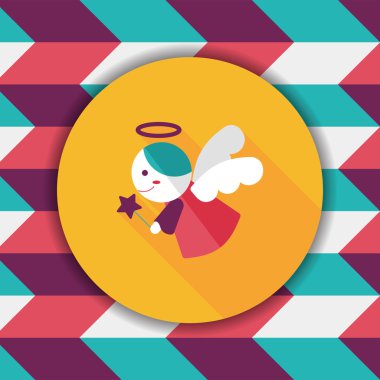 Angel uzun gölge, eps 10 düz simgesi