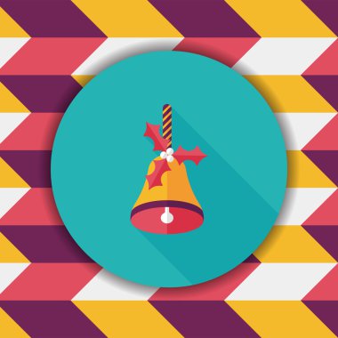 Uzun Gölge, eps10 ile Noel çanları düz simgesi