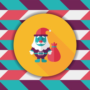 Noel Baba uzun gölge, eps10 düz simgesi