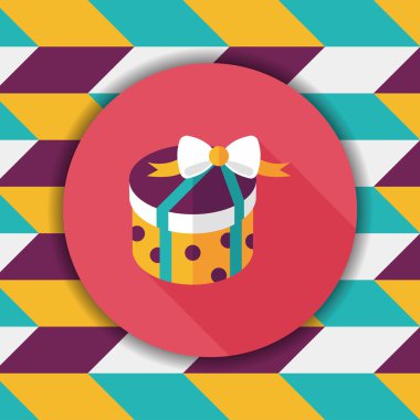 Uzun Gölge, eps10 hediye düz simgesi