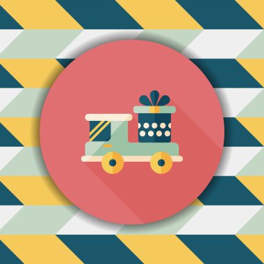 uzun gölge ile alışveriş sepeti düz simgesi