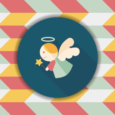 Angel uzun gölge, eps 10 düz simgesi