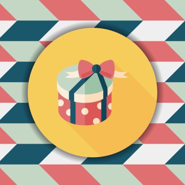 Uzun Gölge, eps10 hediye düz simgesi