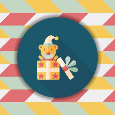 Uzun Gölge, eps10 hediye düz simgesi