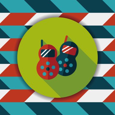 Uzun Gölge, eps10 telsiz düz simgesi