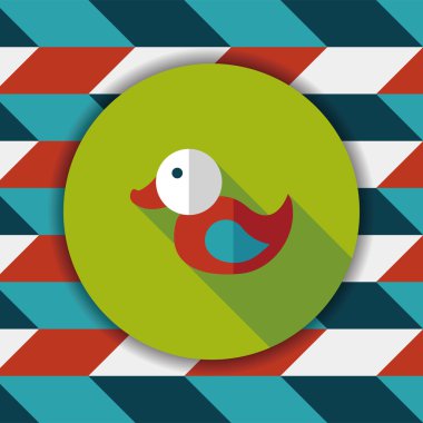 Uzun Gölge, eps 10 düz simge oyuncak ördek